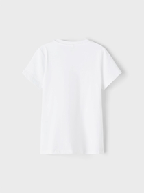 NAME IT Kortærmet Top Fisilk Bright White